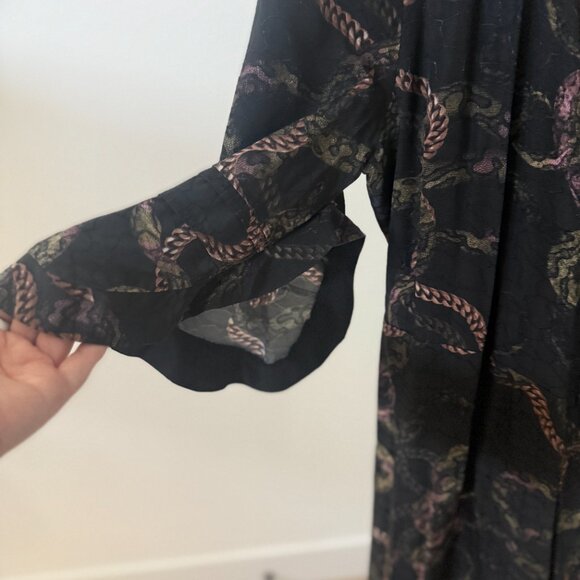 AllSaints Delana Tempest Wrap Maxi Dress Size 8 - Picture 12 of 15